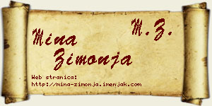 Mina Zimonja vizit kartica